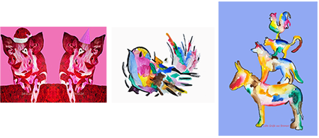 Grusskarten-mixedmedia-von Gabriele Waller