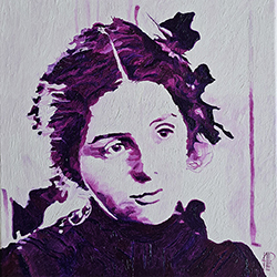 ein Miniformat Paula Modersohn-Becker in Öl gemalt von Gabriele Waller