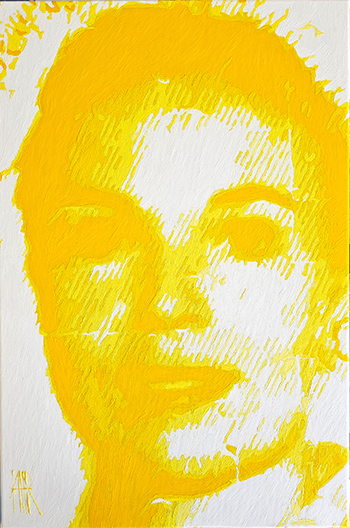 ein Frauenporait in oel gemalt von Gabriele Waller