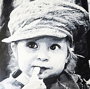 ein Maedchen in oel gemalt von Gabriele Waller